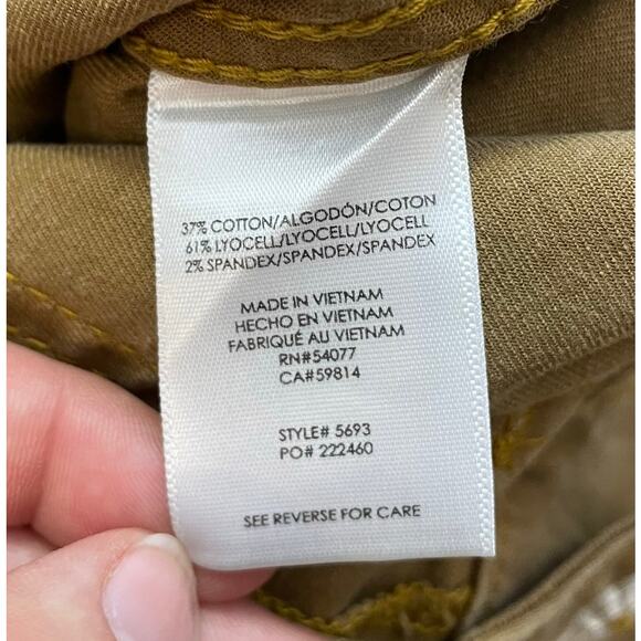 cabi Women’s Size 4 Paperbag Waist Pants Khaki Beige Tie Belt Utility Style 5693 - Picture 3 of 8